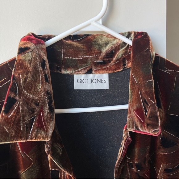 Gigi jones abstract velvet jacket large - Picture 2 of 4